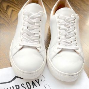 Thursday Boot Co White Low Top Leather Sneaker Size 7.5 Women’s